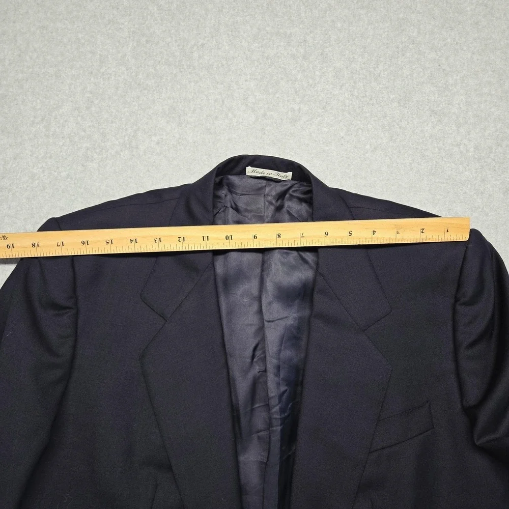 Vintage Burberrys IT 48 Blue Wool Blazer 2 Button Made in Italy Mens Sport‎ Coat
